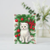 Cat Kitten Kerst Kaart (Staand voorkant)