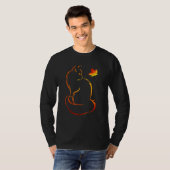 Cat Kitten Leaf Autumn T-shirt (Voorkant volledig)
