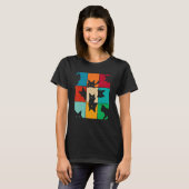 Cat Kitten Meme Retro Peeping Curious Ca T-shirt (Voorkant volledig)