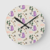 Cat Kitten Meow tijd klok (Voorkant)