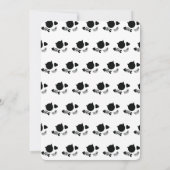 Cat Kitten Pet Paw Black White Birthday Party Kaart (Achterkant)