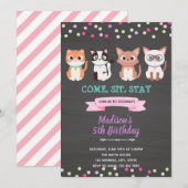 Cat kitten pet verjaardag Uitnodiging (Voorkant / Achterkant)