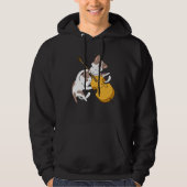 Cat Kitten Playing Cello Cat  Cello Player Cellist Hoodie (Voorkant)