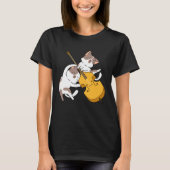 Cat Kitten Playing Cello Cat  Cello Player Cellist T-shirt (Voorkant)