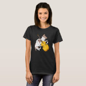 Cat Kitten Playing Cello Cat  Cello Player Cellist T-shirt (Voorkant volledig)