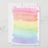 Cat Kitten Rainbow Verjaardag Jongen Meisje Uitnod Kaart (Achterkant)