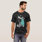 Cat Kitten Roking Tattoo waar ik van hou T-shirt (Voorkant volledig)