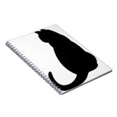 Cat Kitten Sitting Silhouette Outline Black Notitieboek (Rechterzijde)