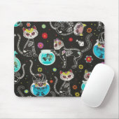 Cat Kitten tegenover Mask pets animals mom kitty Muismat (Met muis)