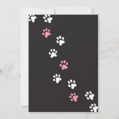 Cat Kitten verjaardagsfeestje uitnodigen Kaart (Achterkant)