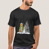 Cat Kitten Winter Scarf Snowman Christmas Tree Xma T-shirt (Voorkant)