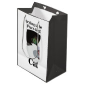 Cat Kitty Pet Funny Medium Cadeauzakje (Voorkant Gekanteld)