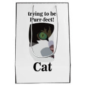 Cat Kitty Pet Funny Medium Cadeauzakje (Achterkant)