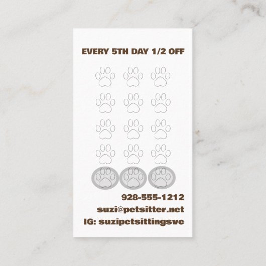 Cat. Klantenkaartje (Achterkant)