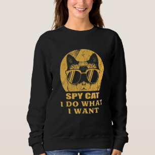 Cat Kleding Ik doe wat ik wil Vintage Graphic 1 Trui
