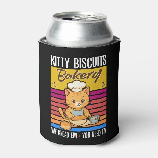 Cat Kneading Baker Kitty Biscuits We Knead Em You Blikjeskoeler (Blikje Voorkant)