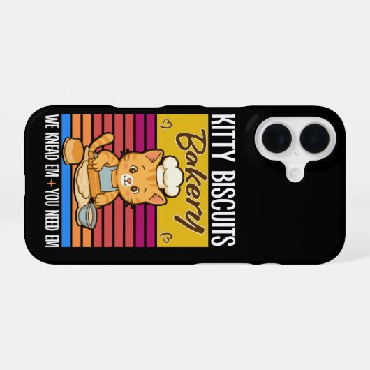 Cat Kneading Baker Kitty Biscuits We Knead Em You iPhone 16 Hoesje (Achterkant horizontaal)