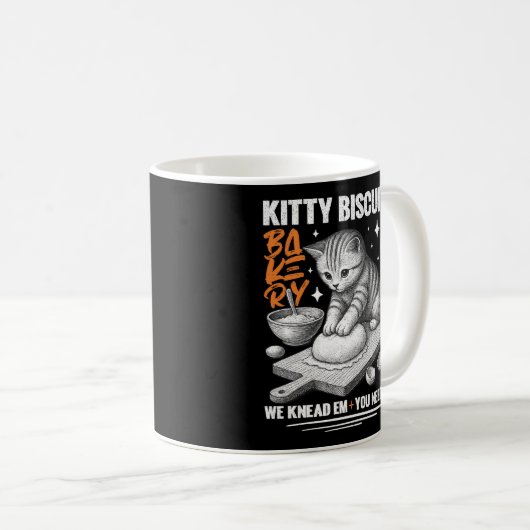 Cat Kneading Baker Kitty Biscuits We Knead Em You Koffiemok (Voorkant rechts)