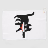 Cat Knife Golfhanddoek (Horizontaal)