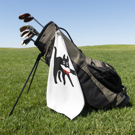 Cat Knife Golfhanddoek (Groen)