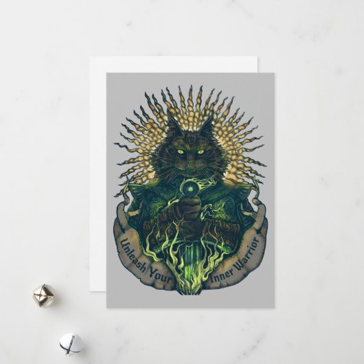 Cat Knight  briefkaart print (Voorkant / Achterkant in situ)