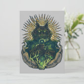 Cat Knight  briefkaart print (Staand voorkant)