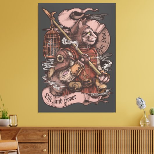 Cat Knight  print (Insitu (Woonkamer))