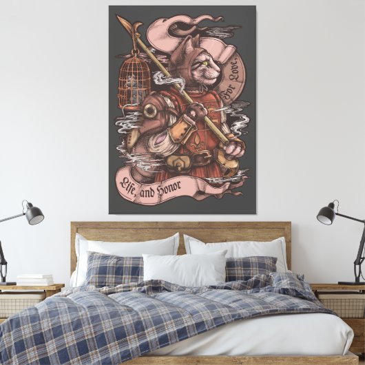 Cat Knight print (Insitu (Slaapkamer))
