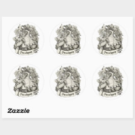 Cat Knight print Ronde Sticker