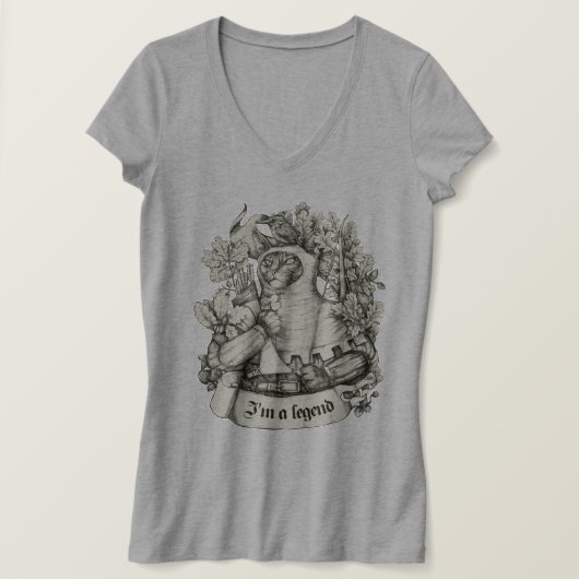 Cat Knight print T-shirt (Design voorkant)