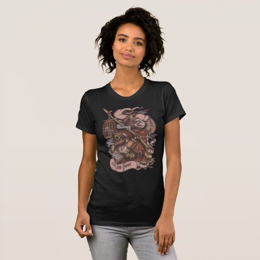 Cat Knight  print T-shirt (Voorkant volledig)