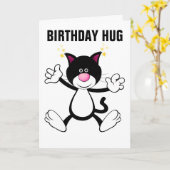 CAT KNUFFEL HAPPY BIRTHDAY WENSKAARTEN KAART (Gele Bloem)