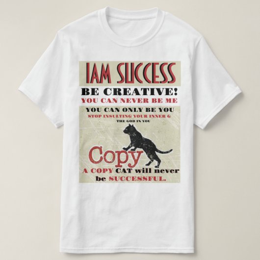 CAT KOPIËREN T-SHIRT (Design voorkant)