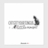 Cat kreeg je tong kleine muis, spookt adeline sticker (Vel)