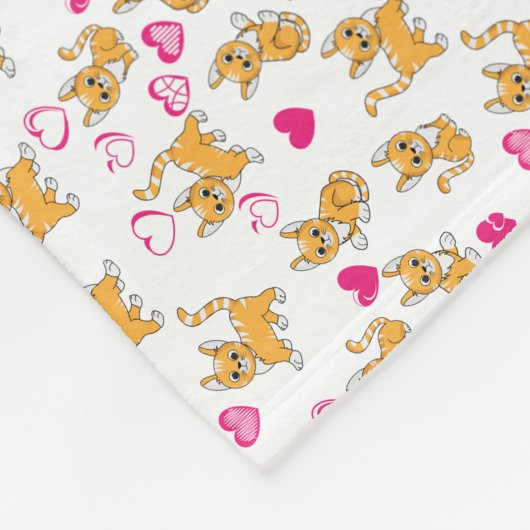 Cat kunstwerk | Leuke kat Valentijn Fleece Deken (Hoek)