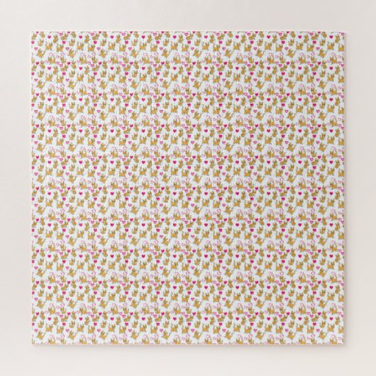 Cat kunstwerk | Leuke kat Valentijn Legpuzzel (Verticaal)