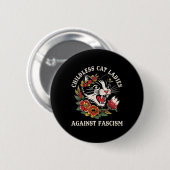 Cat Ladies Against Fascism Funny Cat Feminist 2 Ronde Button 5,7 Cm (Voorkant /achterkant)