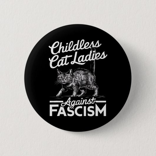 Cat Ladies Against Fascism Trots op feminisme Ronde Button 5,7 Cm (Voorkant)