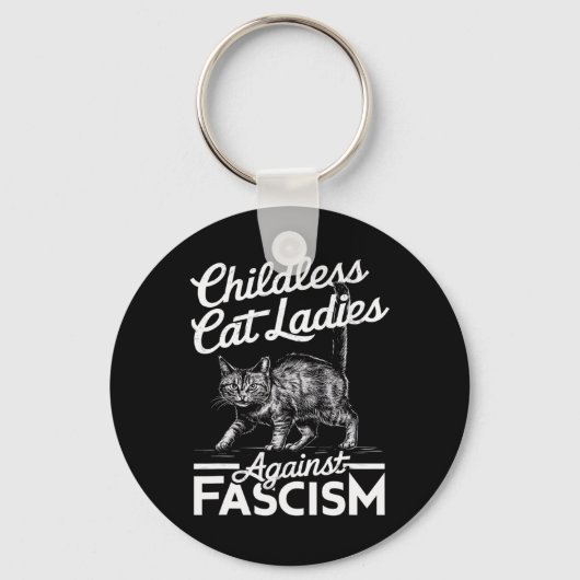 Cat Ladies Against Fascism Trots op feminisme Sleutelhanger (Voorkant)