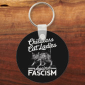Cat Ladies Against Fascism Trots op feminisme Sleutelhanger (Voorkant)