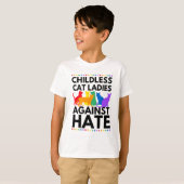Cat Ladies Against Hate stemt op Kamala-Harris T-shirt (Voorkant volledig)