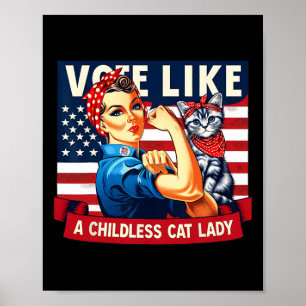 Cat Ladies gaat Kamala stemmen Poster