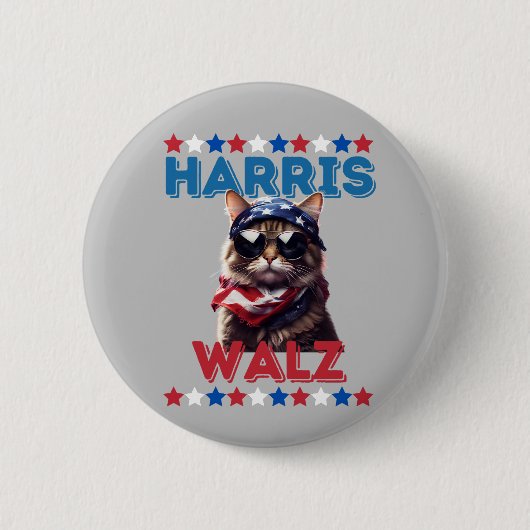 Cat Ladies Harris Walz Button (Voorkant)