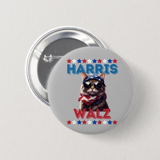Cat Ladies Harris Walz Button (Voorkant /achterkant)