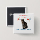 Cat Ladies Pro Democratie Vierkante Button 5,1 Cm (Voorkant /achterkant)