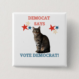 Cat Ladies Pro Democratie Vierkante Button 5,1 Cm