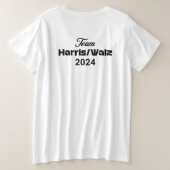 Cat Ladies Stem ook! Harris Walz 2024 Grote Maat T-shirt (Design achterkant)