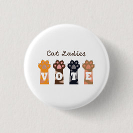 Cat Ladies Stem T-shirt Ronde Button 3,2 Cm