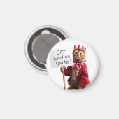 Cat Ladies Unite Kamala Harris voor President Funn Magneet (Voorkant / Achterkant)