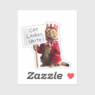 Cat Ladies Unite Kamala Harris voor President Funn Sticker